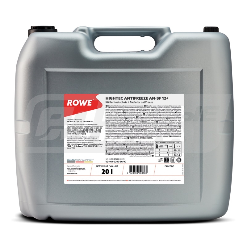 ROWE HIGHTEC ANTIFREEZE AN-SF 12+, 1л на розлив 21014020099