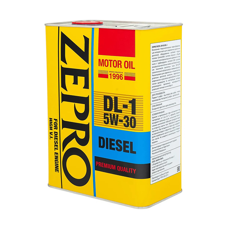Моторное масло ZEPRO Diesel 5W30 DL-1 C2-08, 4л 21560040 в