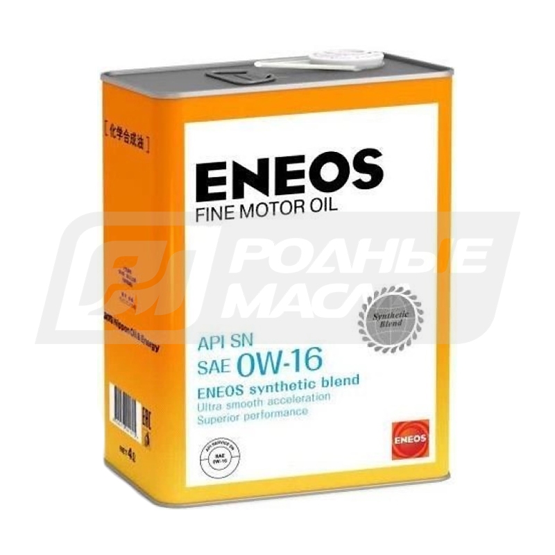 ENEOS FINE MOTOR OIL SN 0W16, 4л 4943589135342